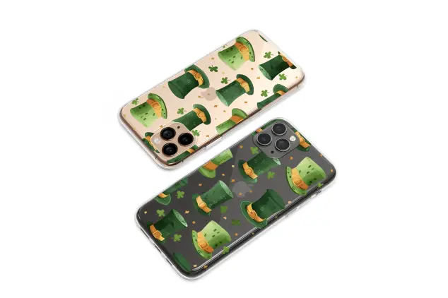 Clear Leprechauns Lucky Hat Parade Phone Case iPhone Samsung Cover Pixel 7821