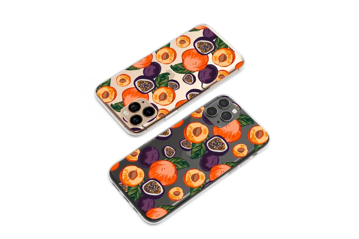 Clear Lush Summer Fruit Harvest Medley Phone Case iPhone Samsung Cover Pixel 7283 - Image 1
