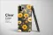 Clear Midnight Bloom Golden Daisy Floral Phone Case iPhone Samsung Cover Pixel 7176 - Image 3