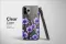 Clear Midnight Bloom Purple Cosmos Garden Phone Case iPhone Samsung Cover Pixel 7236 - Image 3