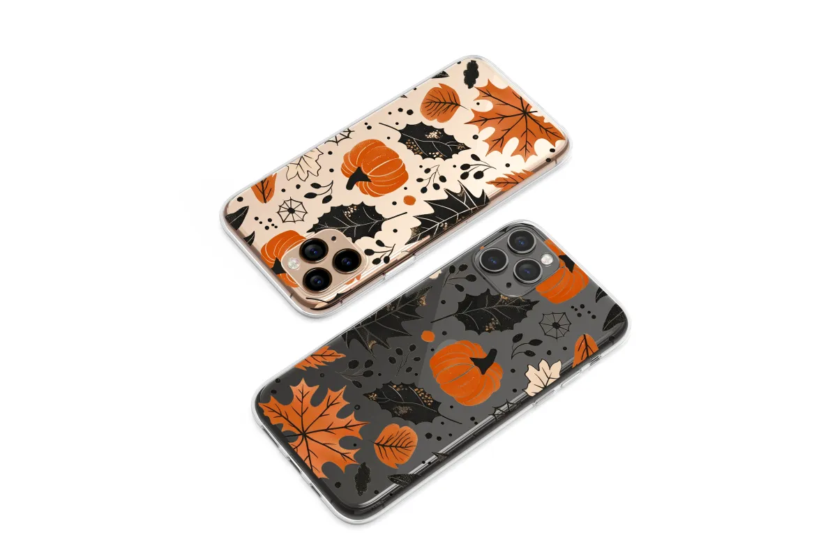 Clear Midnight Harvest Gothic Autumn Pattern Phone Case iPhone Samsung Cover Pixel 7055 - Image 1