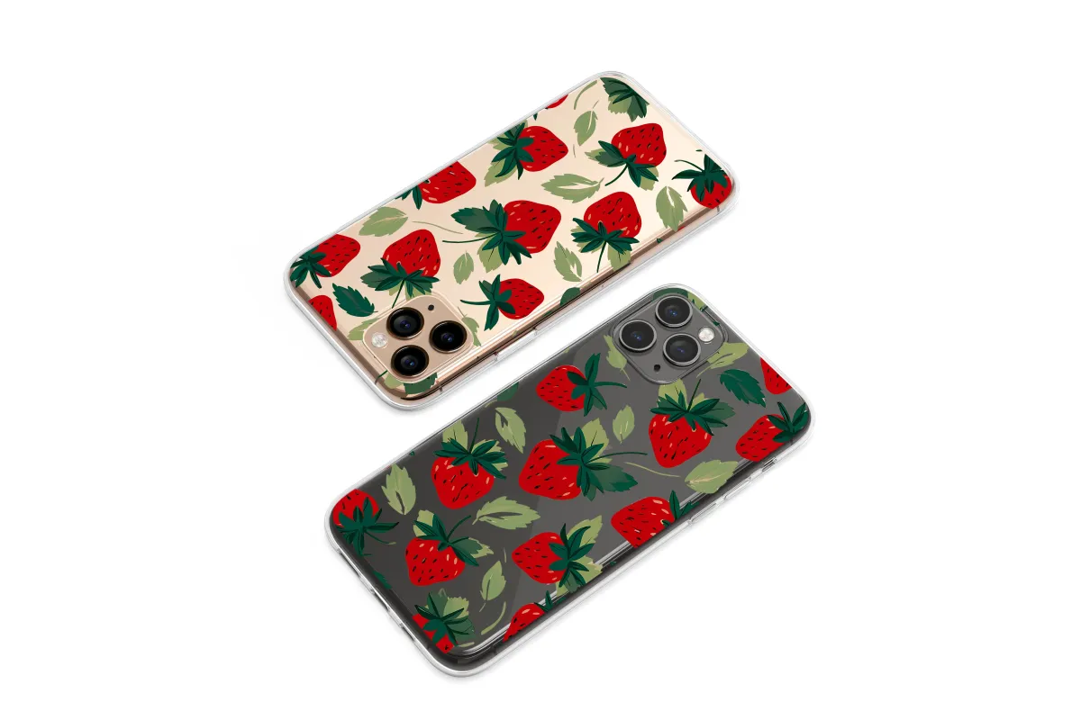 Clear Midnight Strawberry Fields Forever Art Phone Case iPhone Samsung Cover Pixel 7061 - Image 1