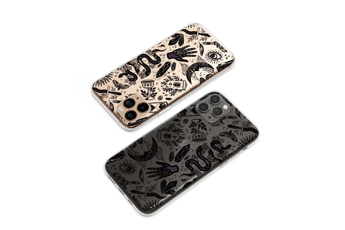 Clear Mystic Witchcraft Glitch Artifacts Phone Case iPhone Samsung Cover Pixel 7902 - Image 1