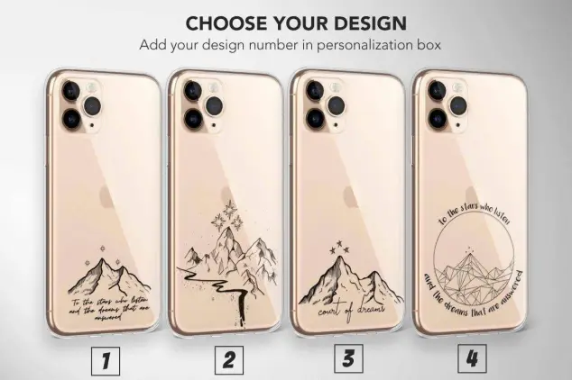 Clear Night Court Symbol Phone Case Acotar Acomaf Cover