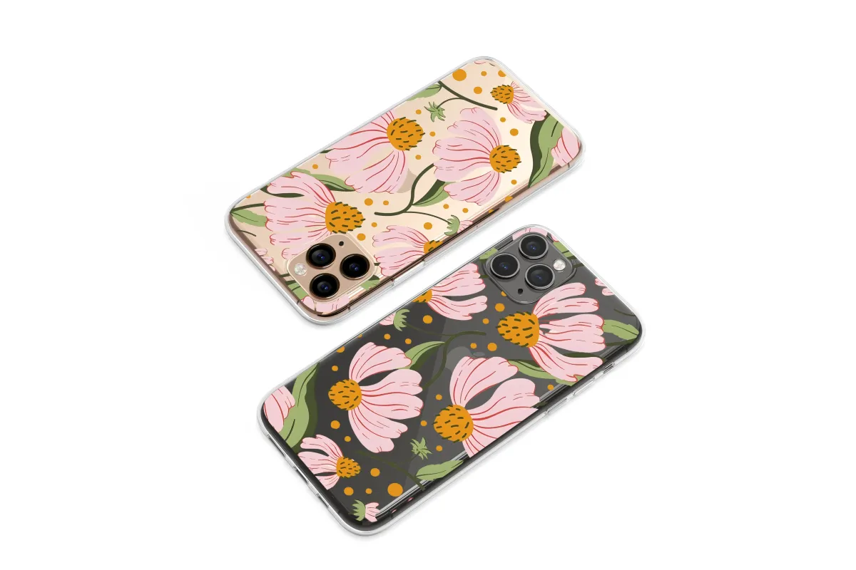 Clear Nocturnal Garden in Bloom Phone Case iPhone Samsung Cover Pixel 6297 - Image 1