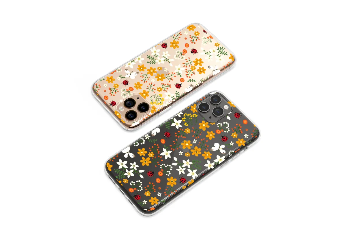 Clear Nocturne of Blooms and Wings Phone Case iPhone Samsung Cover Pixel 6293 - Image 1