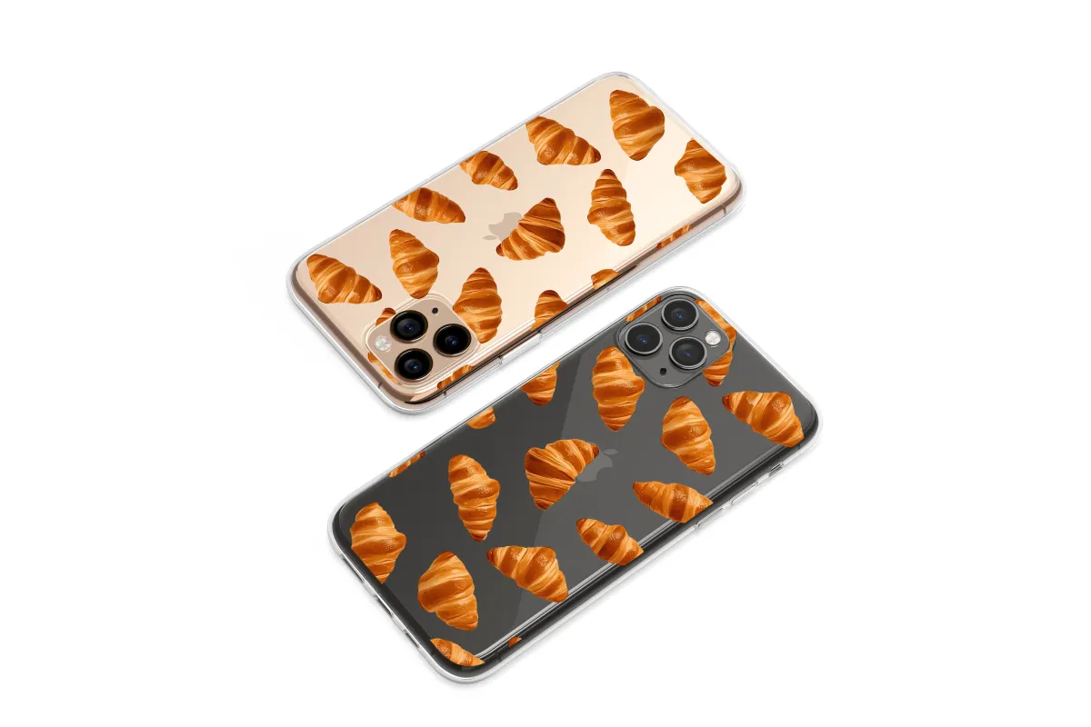 Clear Parisian Morning Croissant Dream Phone Case iPhone Samsung Cover Pixel 7257 - Image 1
