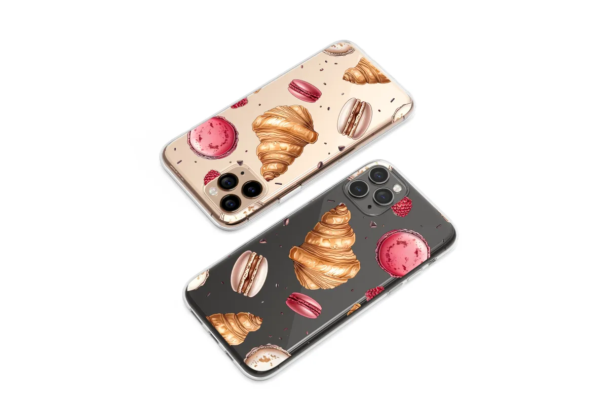 Clear Parisian Patisserie Sweet Dream Phone Case iPhone Samsung Cover Pixel 7915 - Image 1