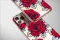 Clear Scarlet Blooms in Midnight Shadow Phone Case iPhone Samsung Cover Pixel 6269 - Image 4