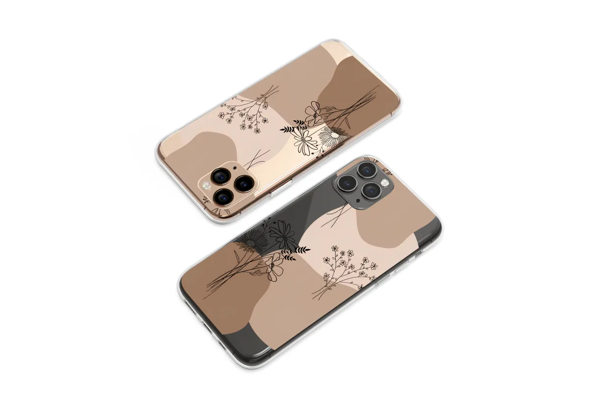 Clear Serene Botanical Nightfall Phone Case iPhone Samsung Cover Pixel 6448 - Image 1