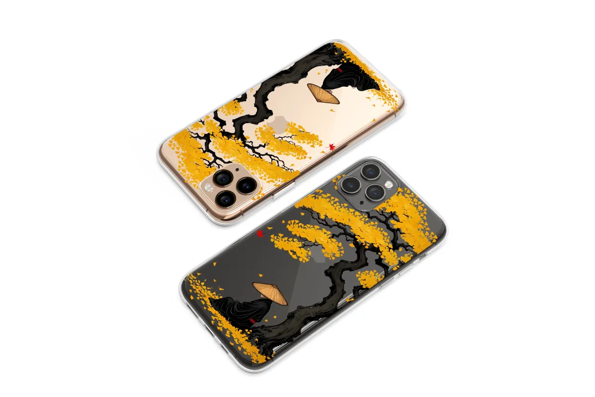 Clear Solitude in a Shower of Gold Phone Case iPhone Samsung Cover Pixel 6504 - Image 1
