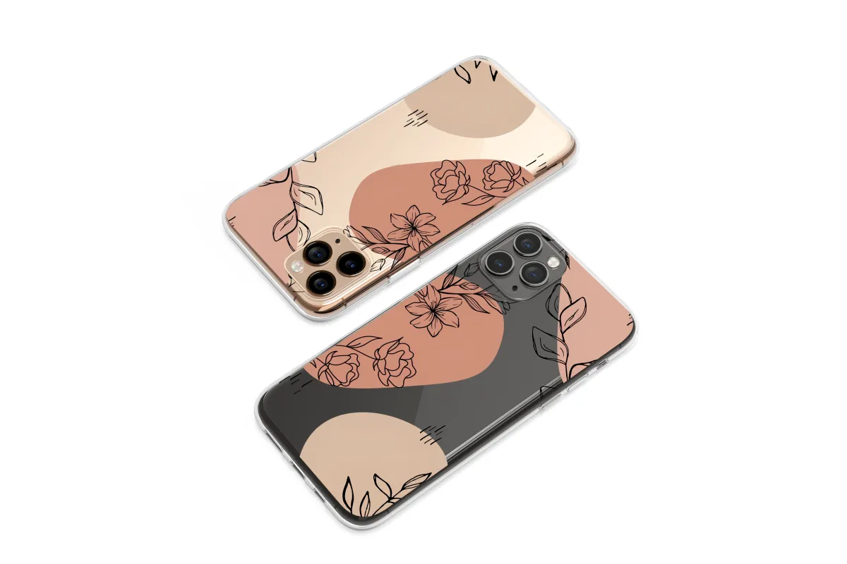 Clear Terracotta Garden at Midnight Phone Case iPhone Samsung Cover Pixel 6456 - Image 1