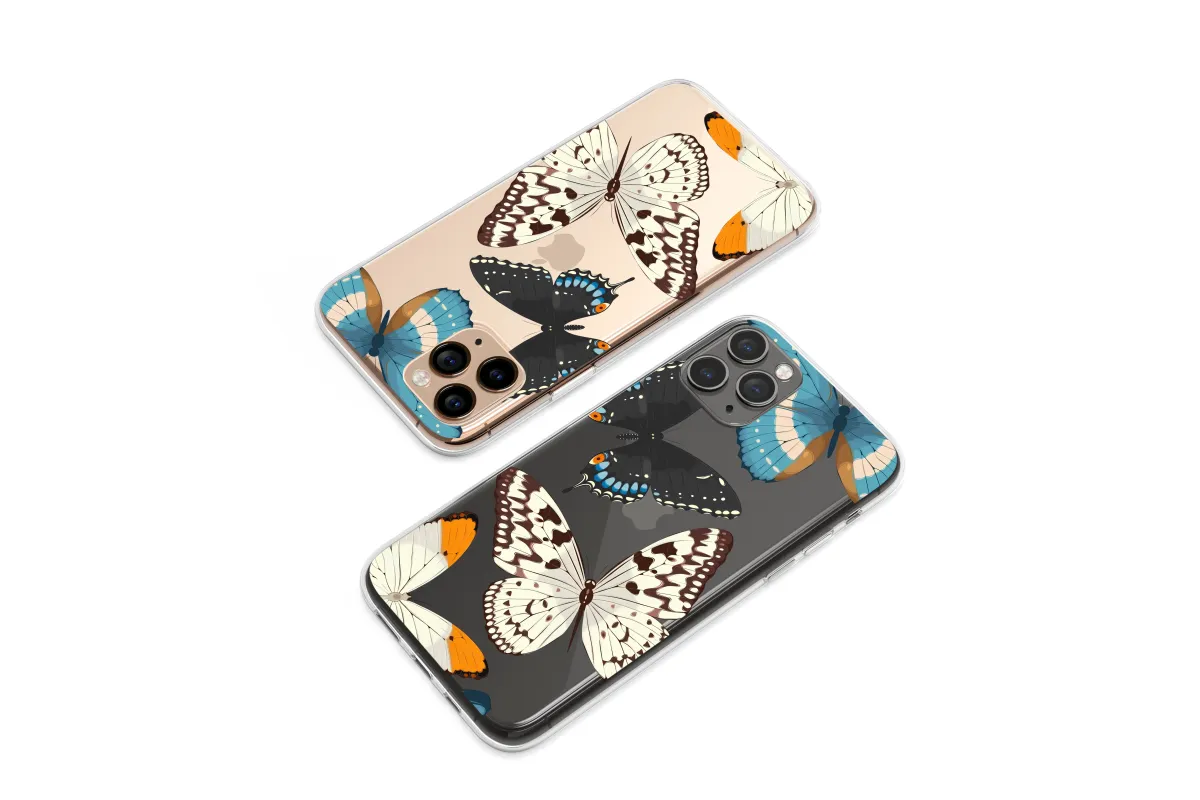 Clear Vibrant Butterfly Garden Cascade Phone Case iPhone Samsung Cover Pixel 7862 - Image 1