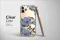 Clear Vintage Periwinkle Garden Floral Art Phone Case iPhone Samsung Cover Pixel 7010 - Image 2