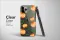 Clear Watercolor Pumpkin Patch Harvest Art Phone Case iPhone Samsung Cover Pixel 7955 - Image 3