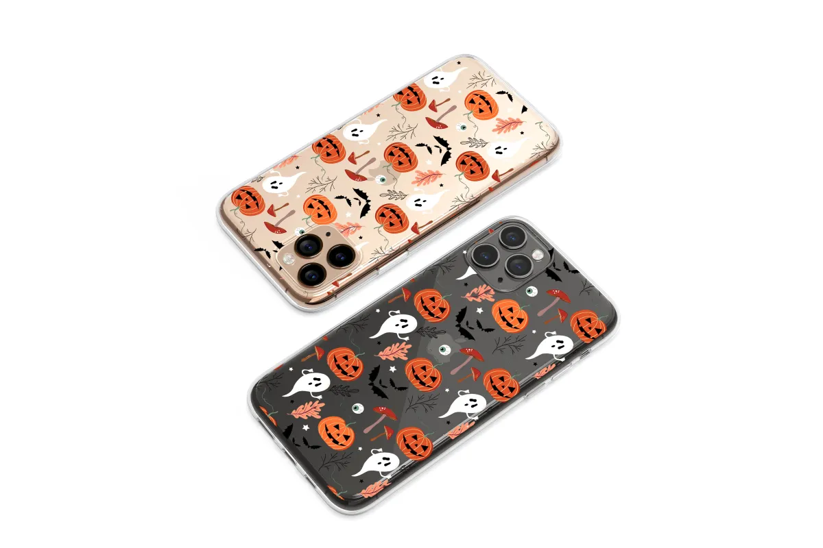 Clear Whimsical Haunted Forest Friends Art Phone Case iPhone Samsung Cover Pixel 7461 - Image 1