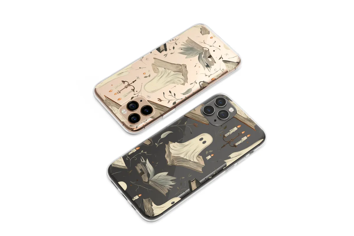 Clear Whispers from the Haunted Library Phone Case iPhone Samsung Cover Pixel 7050 - Image 1