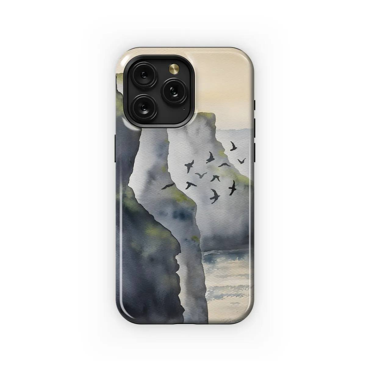 Coastal Cliffscape Birds Phone Case iPhone Samsung Cover Pixel 4284 - Image 1
