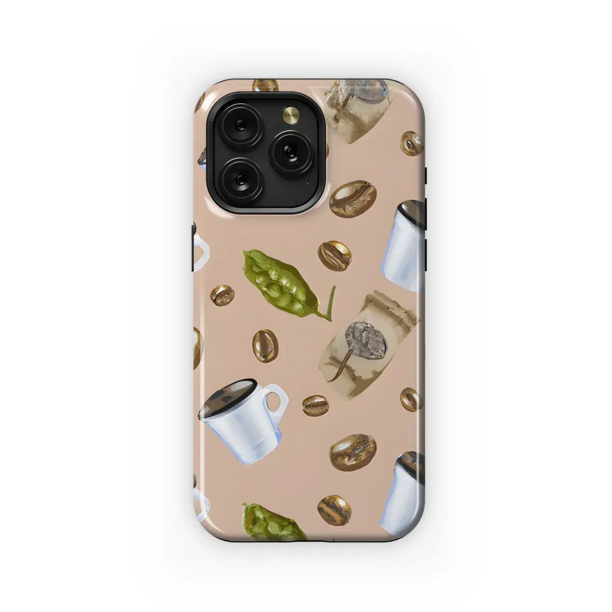 Coffee Watercolor Phone Case iPhone Samsung Cover Pixel 3482 - Image 1