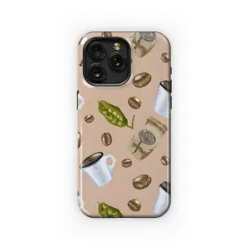 Coffee Watercolor Phone Case iPhone Samsung Cover Pixel 3482 - Image 1