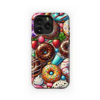 Colorful Donut Phone Case iPhone Samsung Cover Pixel 2883 - Image 1