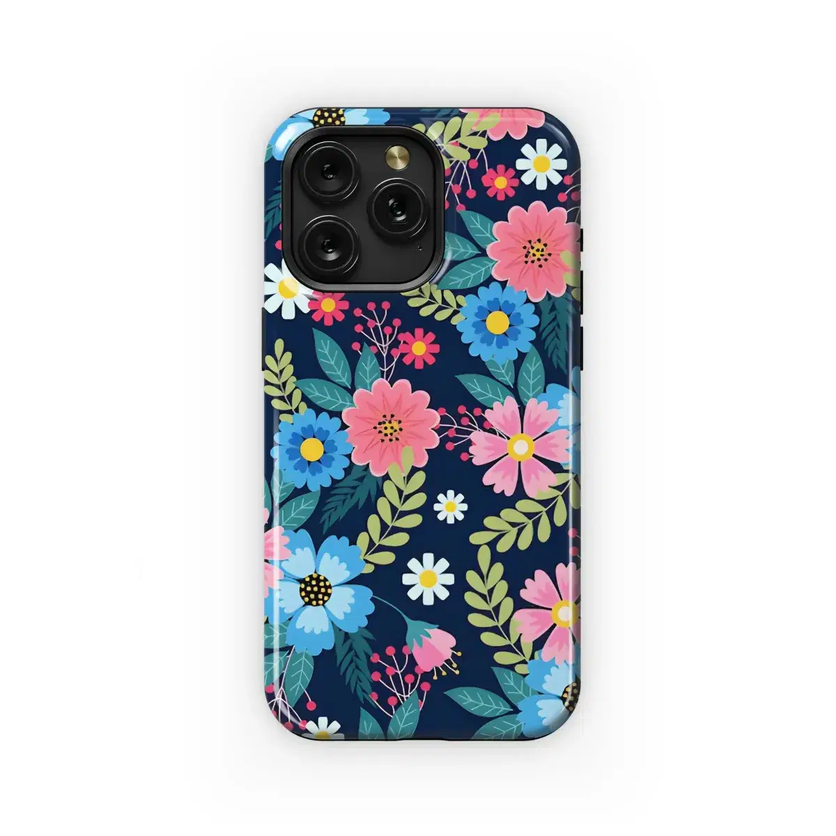 Colorful Floral Pattern Design Phone Case iPhone Samsung Cover Pixel 5259 - Image 1