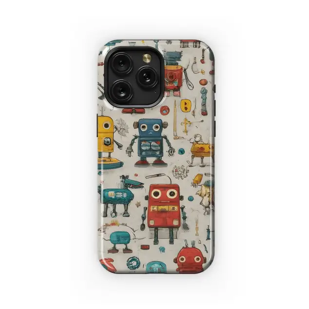 Colorful Robot Phone Case iPhone Samsung Cover Pixel 3326