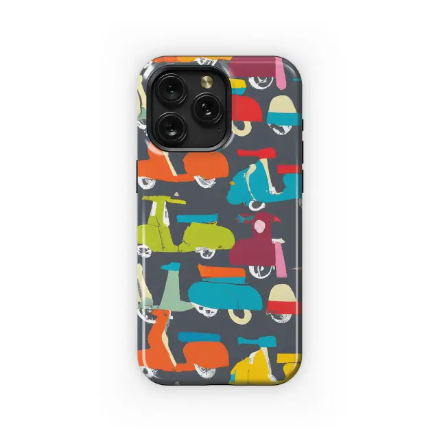 Colorful Scooter Phone Case iPhone Samsung Cover Pixel 3749