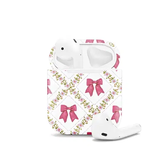 Coquette Bows Seamless Pattern AirPods Case AirPods Pro AirPods Pro 2 AirPods 3 AirPods 2 Glossy 2175 - Image 1