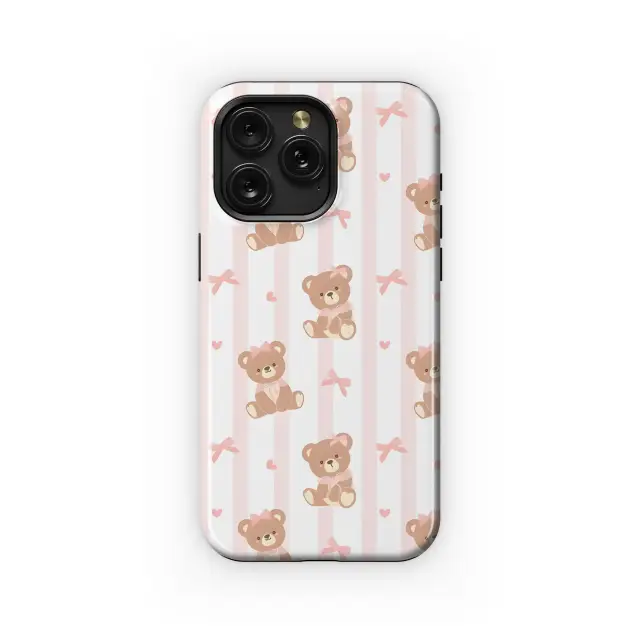 Coquette Teddy Bear Phone Case iPhone Samsung Cover Pixel 3977