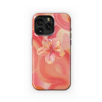Coral Hibiscus Swirl
 Phone Case iPhone Samsung Cover Pixel 5490 - Image 1