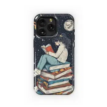 Cosmic Bookworm Dream Phone Case iPhone Samsung Cover Pixel 5477 - Image 1