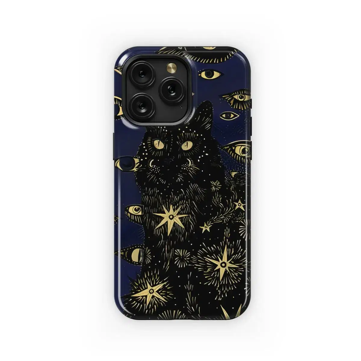 Cosmic Cat All Seeing Eyes Phone Case iPhone Samsung Cover Pixel 4885 - Image 1