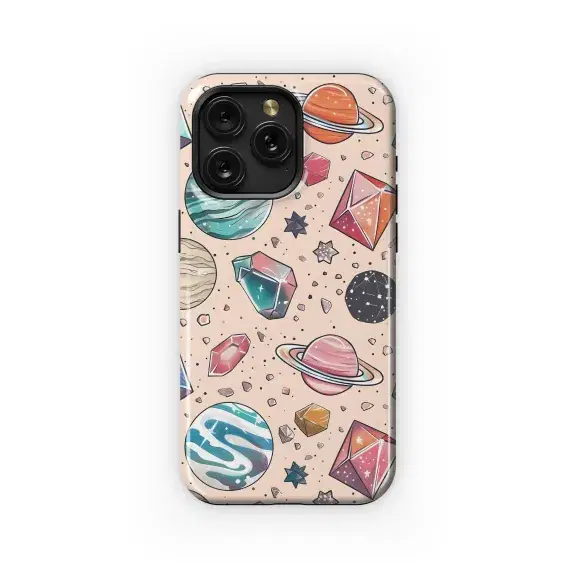 Cosmic Crystals & Planets
 Phone Case iPhone Samsung Cover Pixel 5696 - Image 1