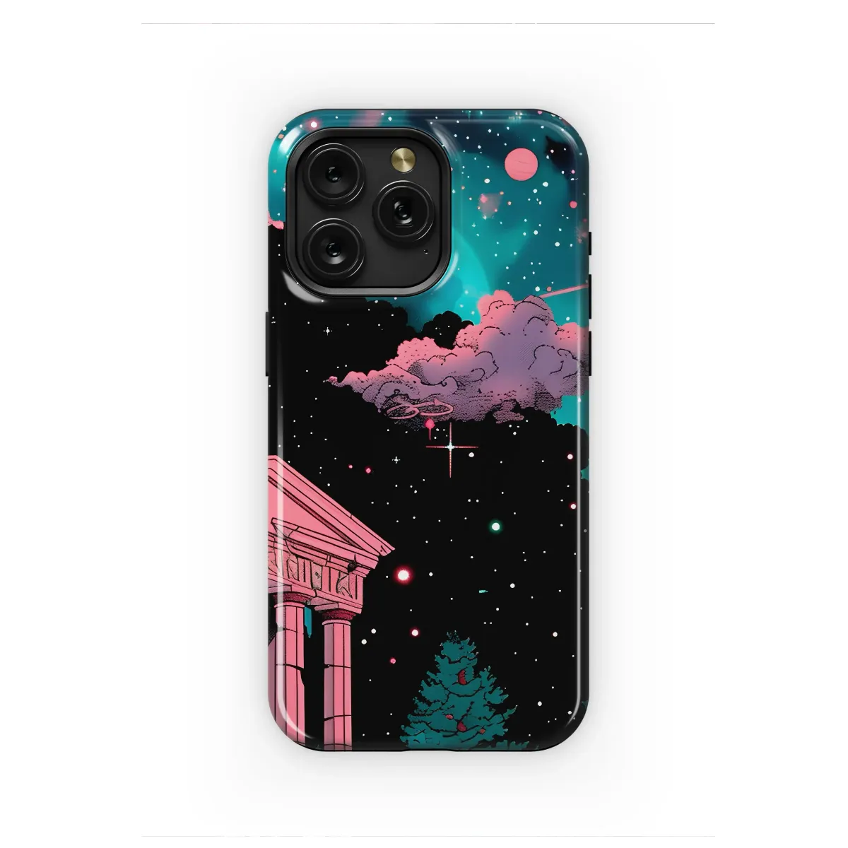 Cosmic Temple Celestial Night Sky Phone Case iPhone Samsung Cover Pixel 7268 - Image 1