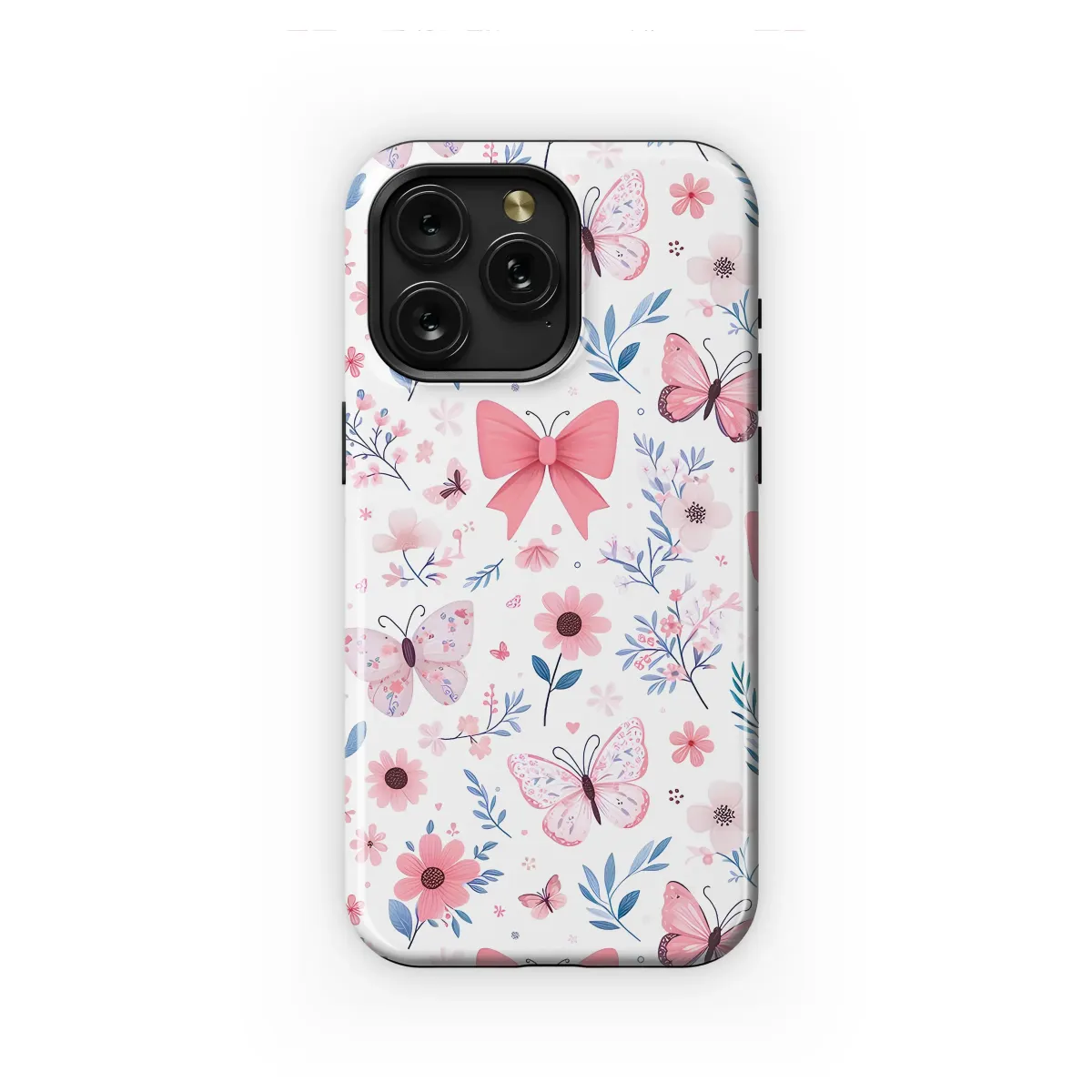 Cottagecore Butterfly Floral Dream Art Phone Case iPhone Samsung Cover Pixel 7354 - Image 1