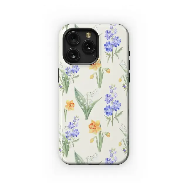 Cottagecore Wildflower Meadow Botanical Print Phone Case Cover for iPhone 17 Pro Max 16 15 Plus 14 13 Mini Samsung S25 S24 Pixel 10 9 8860