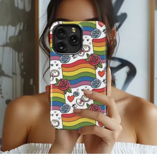 Cow in a Flower Field Phone Case iPhone Samsung Cover Pixel 5054 - Image 1