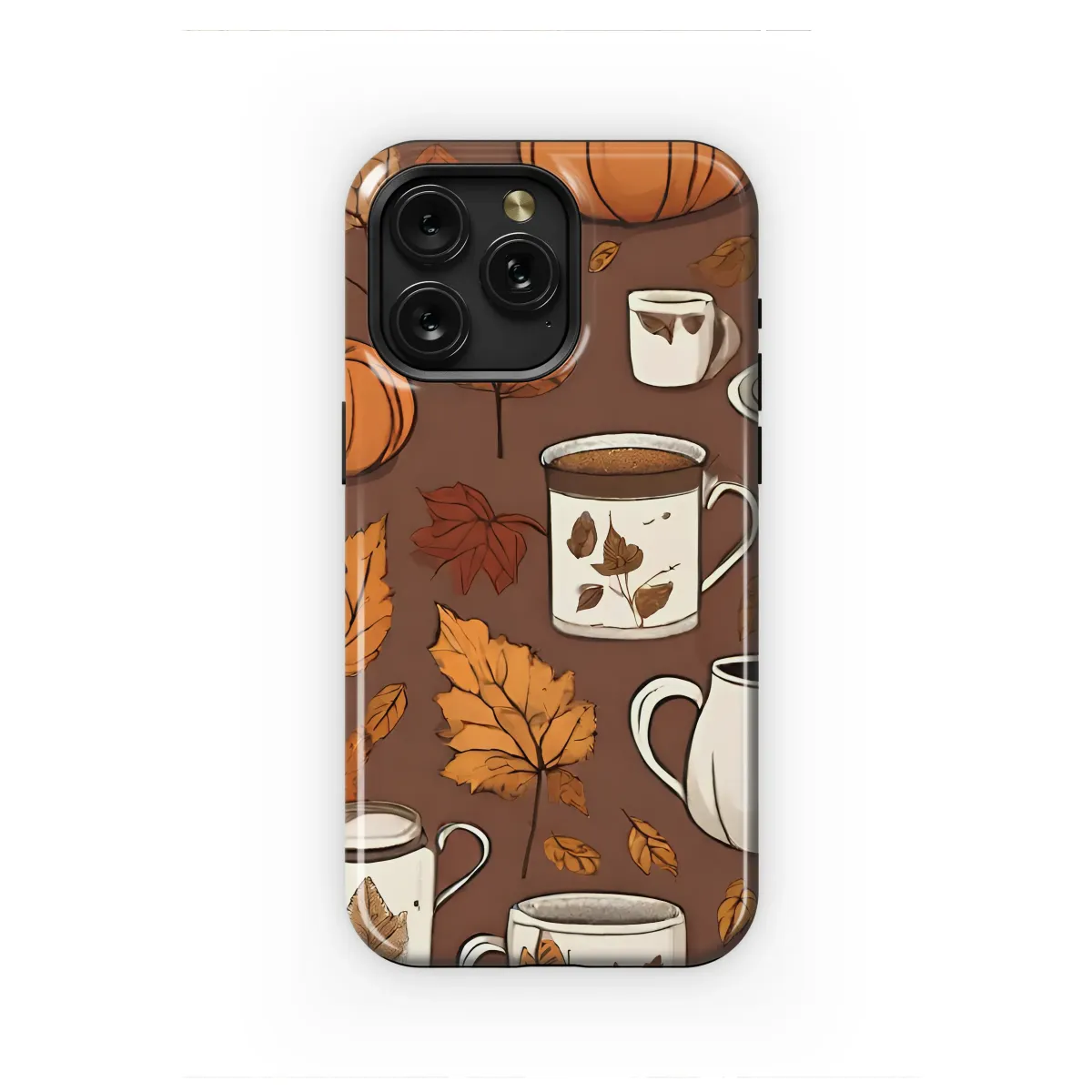 Cozy Autumn Coffee Harvest Art Phone Case iPhone Samsung Cover Pixel 7534 - Image 1