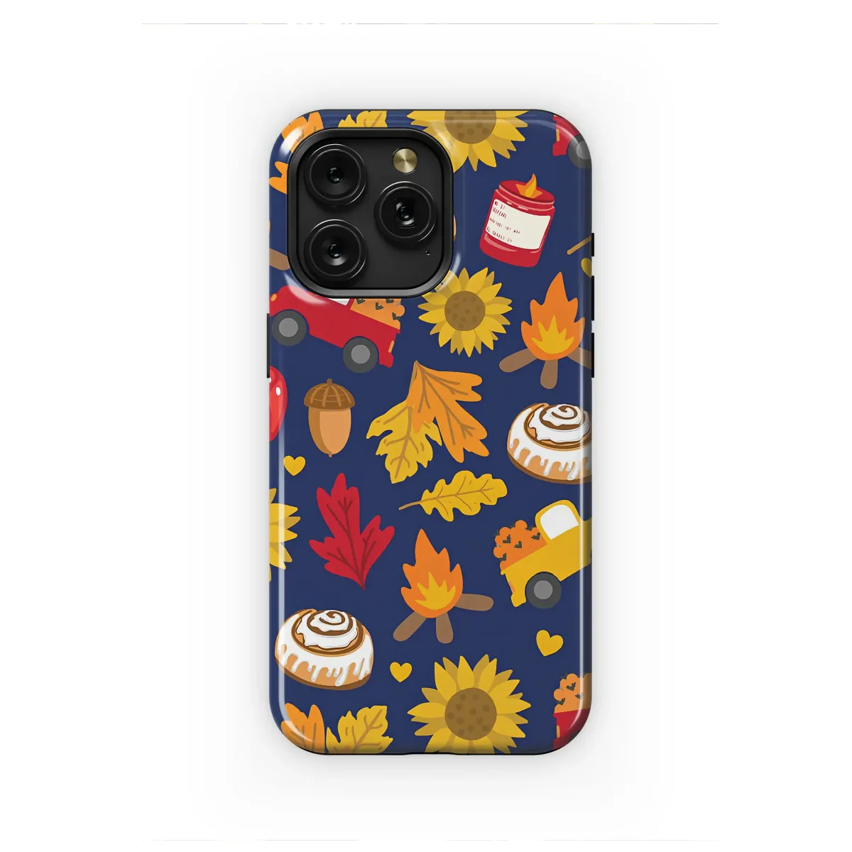 Cozy Autumn Harvest Pattern Phone Case iPhone Samsung Cover Pixel 7286 - Image 1