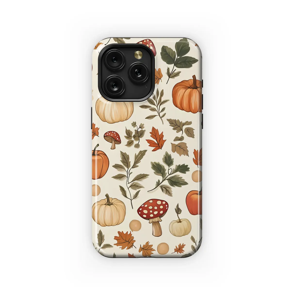 Cozy Autumn Harvest Pumpkin Illustration Phone Case Cover for iPhone 17 Pro Max 16 15 Plus 14 13 Mini Samsung S25 S24 Google Pixel 10 9 8219 - Image 1