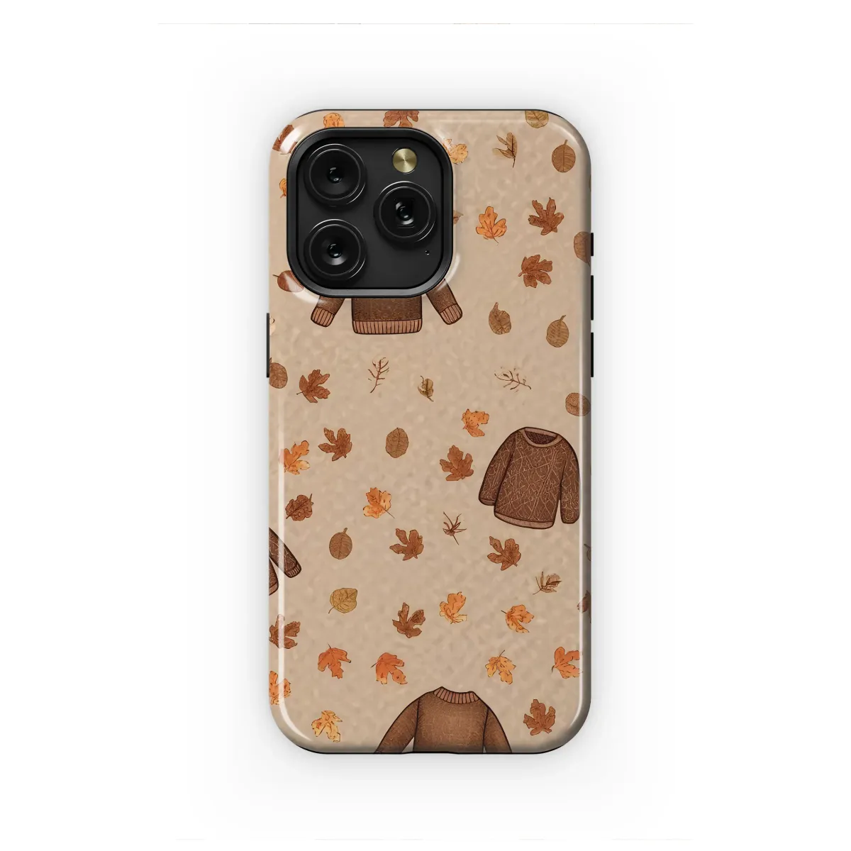 Cozy Autumn Sweater Weather Pattern Phone Case iPhone Samsung Cover Pixel 7572 - Image 1