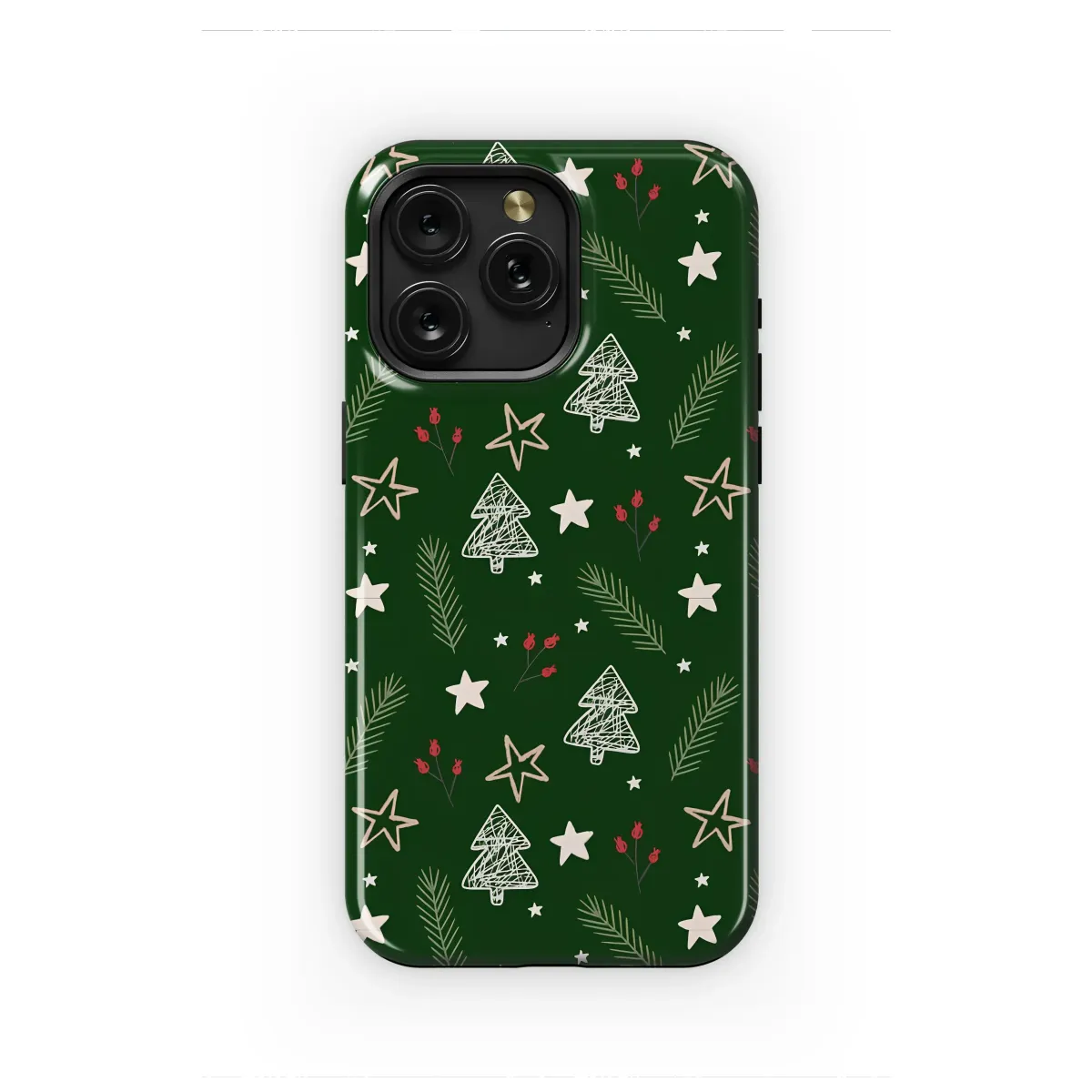 Cozy Christmas Evergreen Starry Night Phone Case iPhone Samsung Cover Pixel 7803 - Image 1