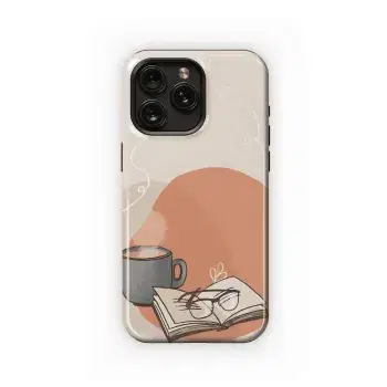 Cozy Coffee Book Phone Case iPhone Samsung Cover Pixel 4546 - Image 1