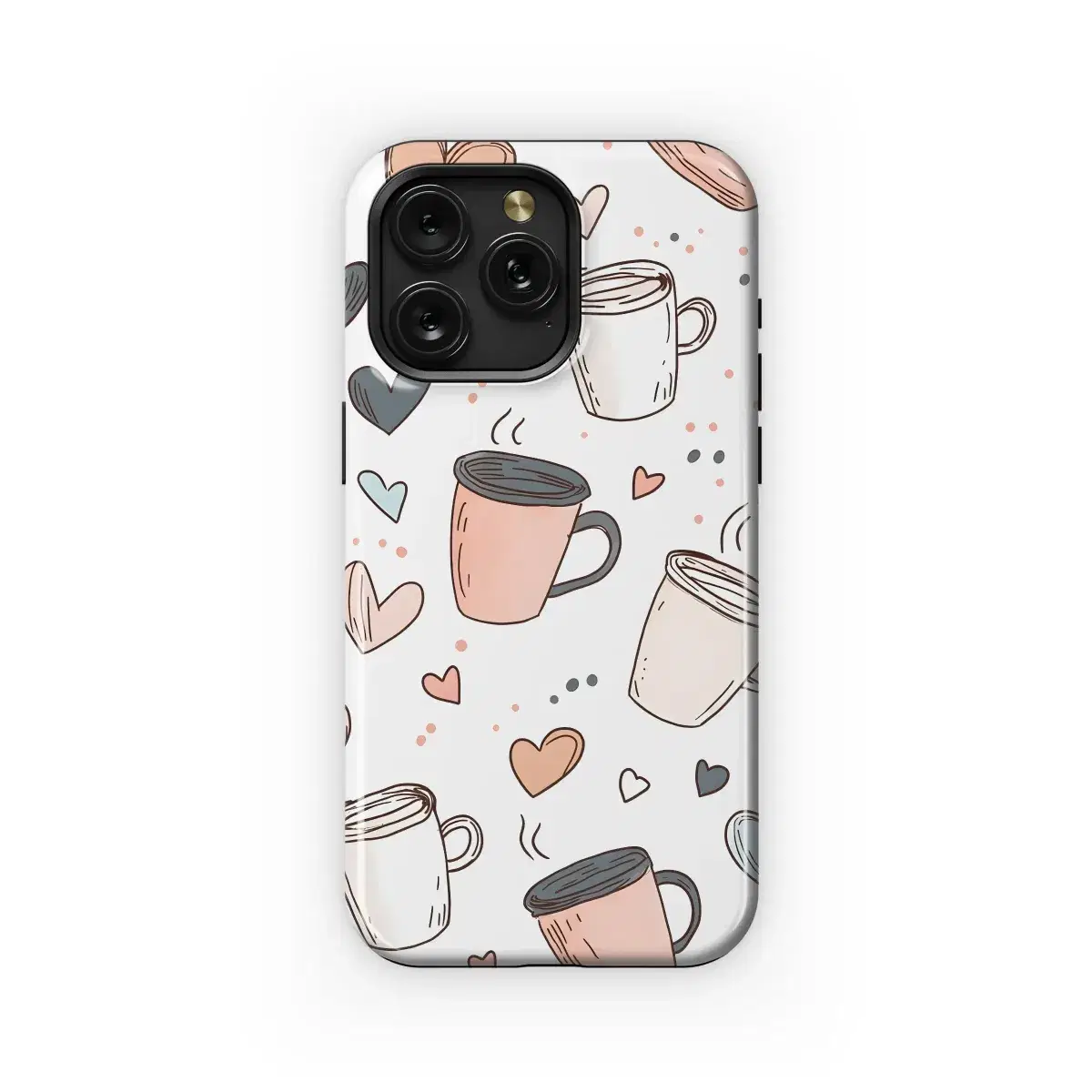 Cozy Coffee Hearts
 Phone Case iPhone Samsung Cover Pixel 5884 - Image 1