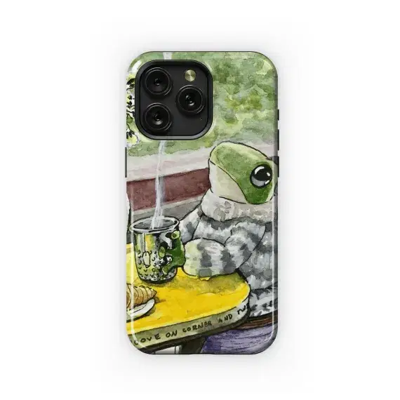 Cozy Frog Tea Time
 Phone Case iPhone Samsung Cover Pixel 4523 - Image 1