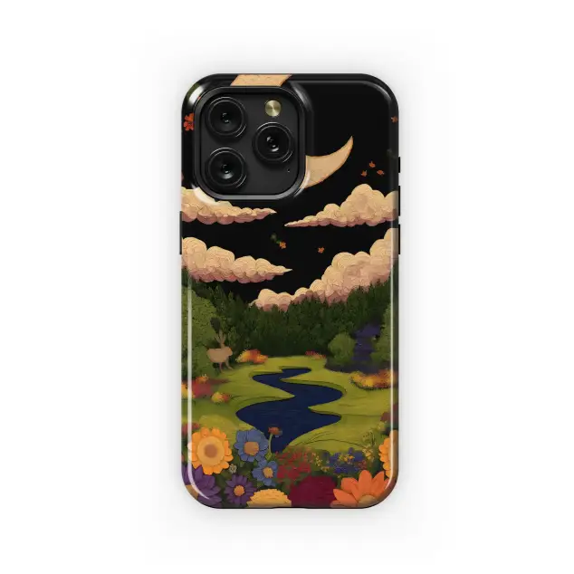 Crescent Moon Meadow
 Phone Case iPhone Samsung Cover Pixel 6062