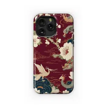 Crimson Dragon Blossom
 Phone Case iPhone Samsung Cover Pixel 5558 - Image 1