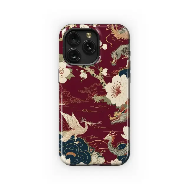 Crimson Dragon Blossom
 Phone Case iPhone Samsung Cover Pixel 5558