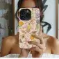 Crimson Leather Texture Phone Case iPhone Samsung Cover Pixel 4850 - Image 1